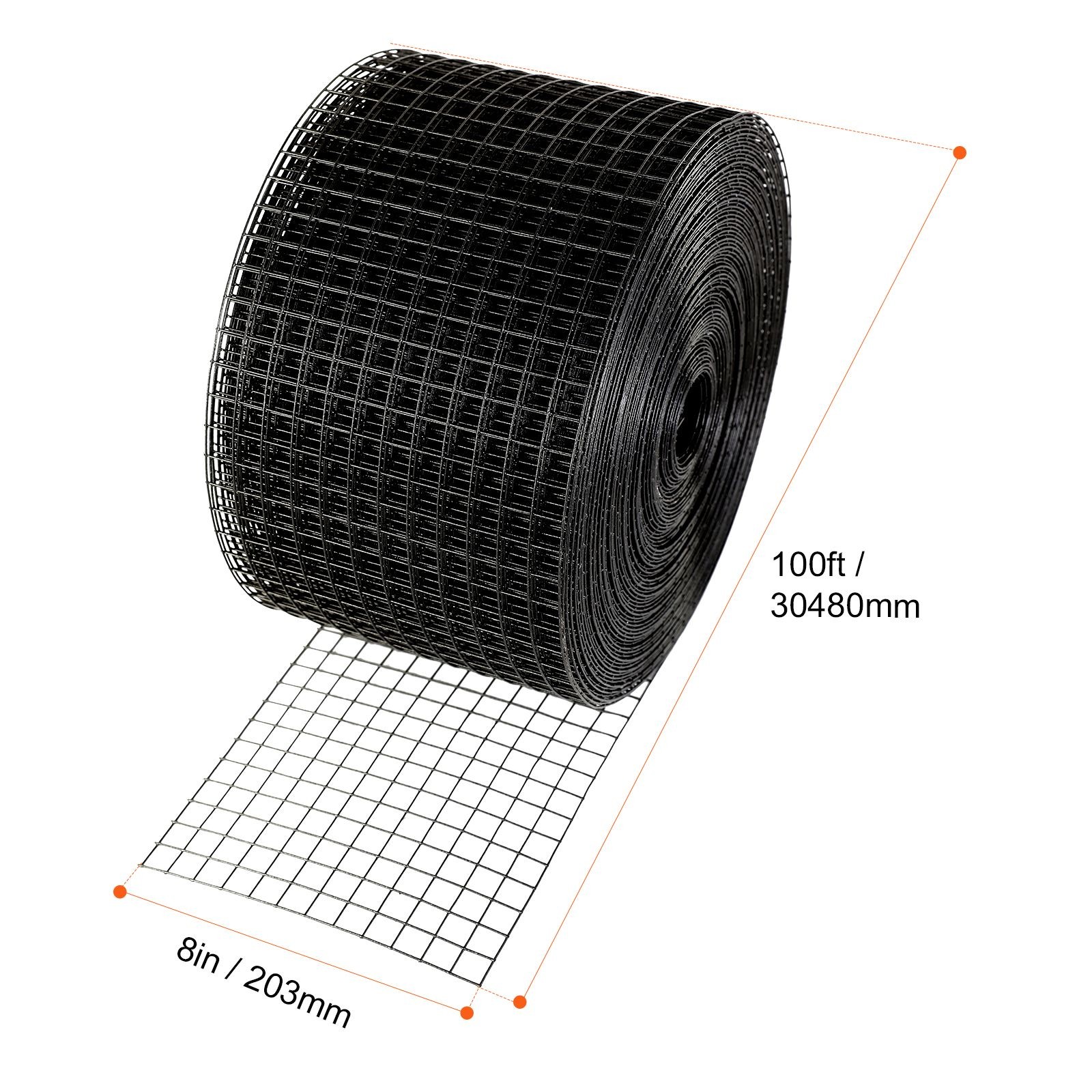 PVC-Coated Critter Guard for Solar Panels – 8″×100ft, 0.7mm Galv Wire