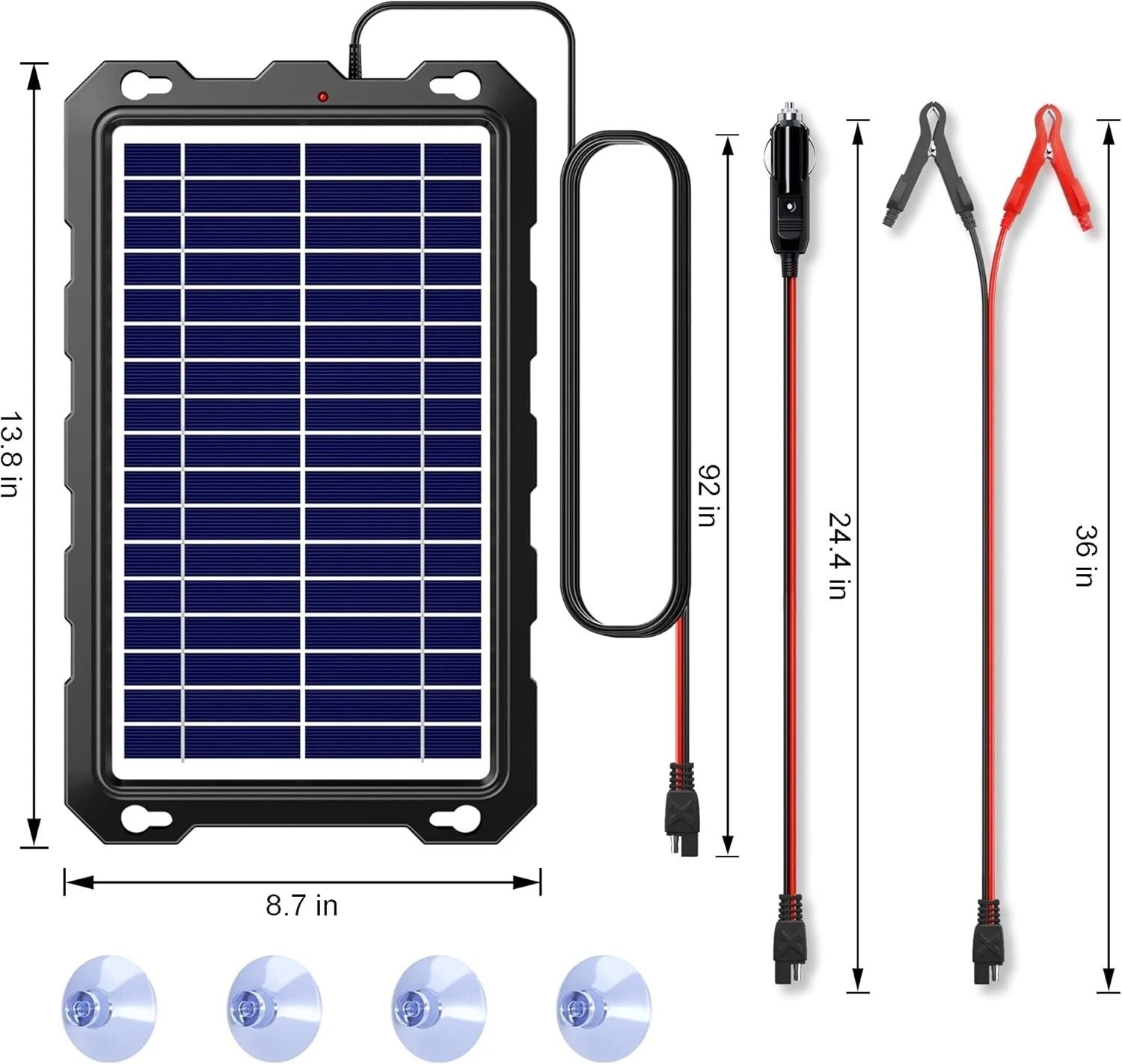 Portable 7.5W Solar Charger – Waterproof and Easy to Install for All Vehicles