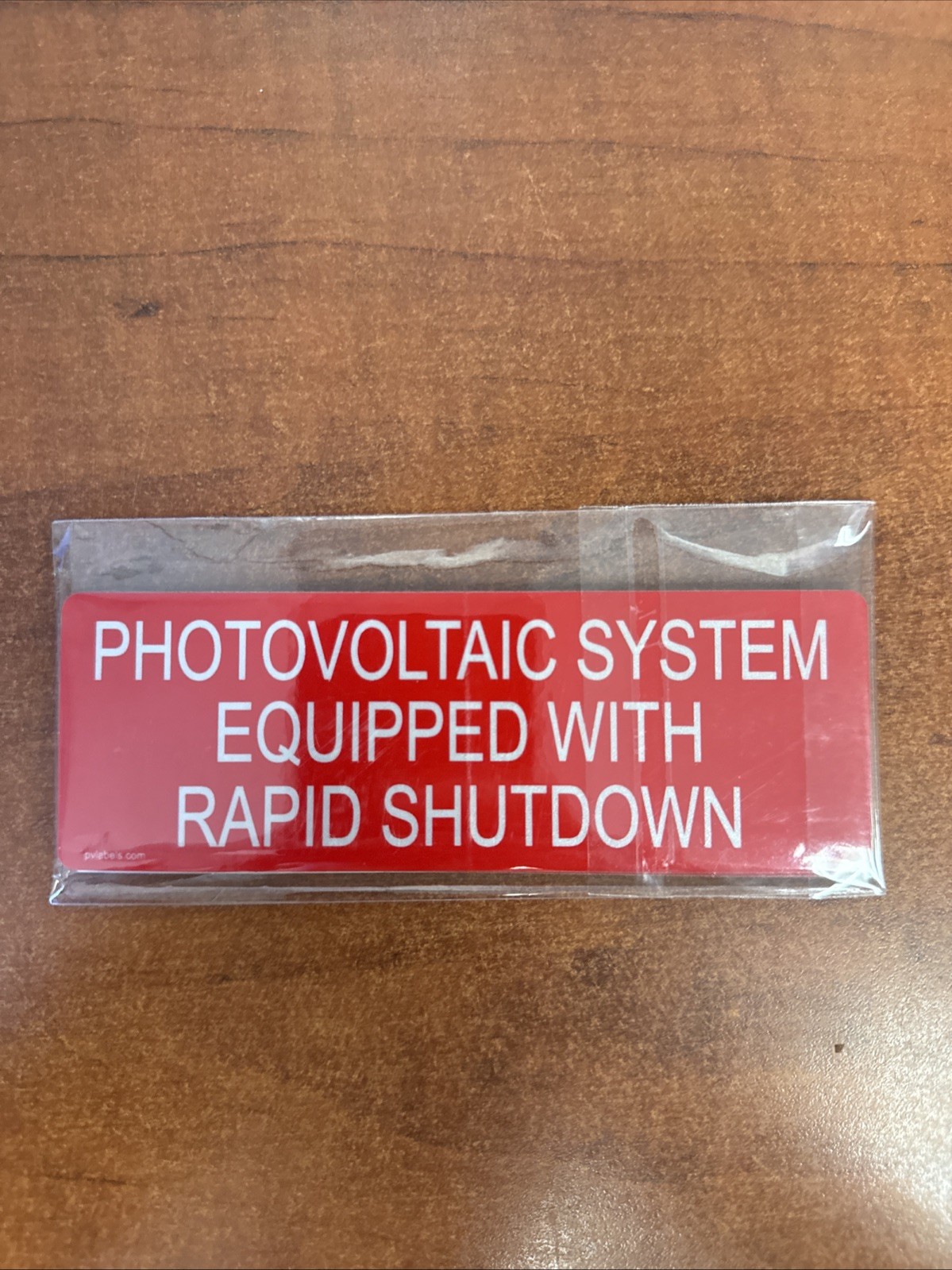 5 1/4 x 1 3/4 PHOTOVOLTAIC SYSTEM EQUIPPED WITH RAPID SHUTDOWN REFLECTIVE LABEL