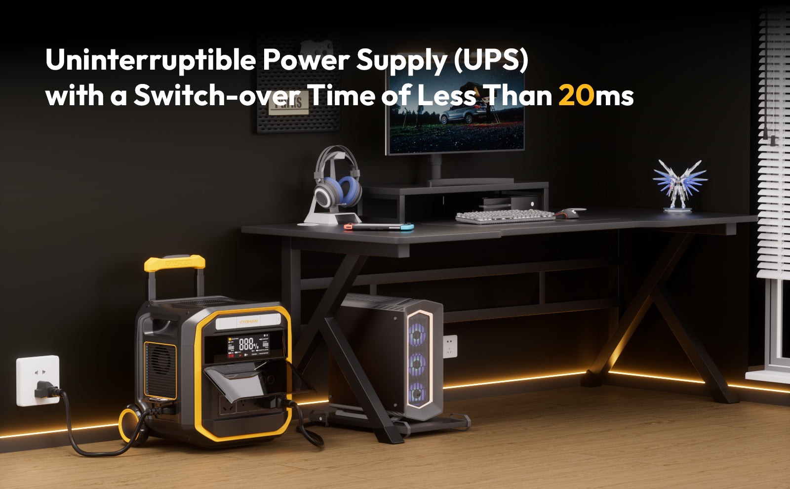 VTOMAN FlashSpeed Pro 3600 Portable Power Station 3600W 3096Wh Refurbished