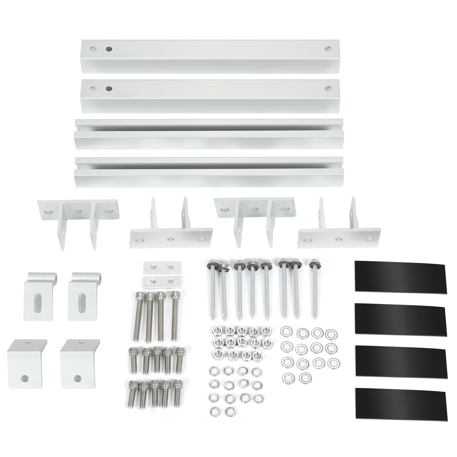 Solar Panel Mounting Brackets Kit System Aluminum Adjustable For Roof RV Boat