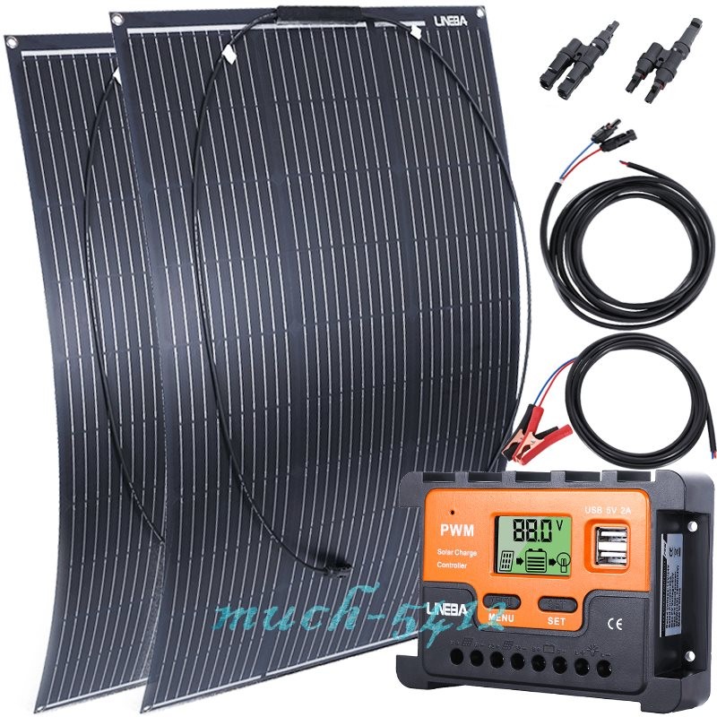 200W Flexible Solar Panel Bendable RV Roof 23% Efficient Waterproof Ultra-thin