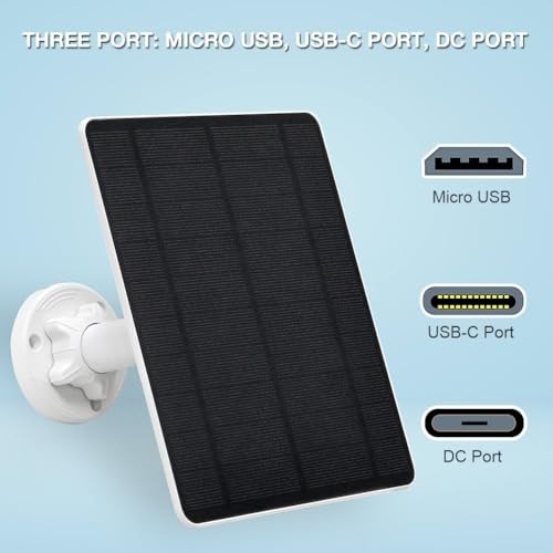 5W USB Solar Panel for Security Camera DC 5V Charger Micro USB USB-C IP65