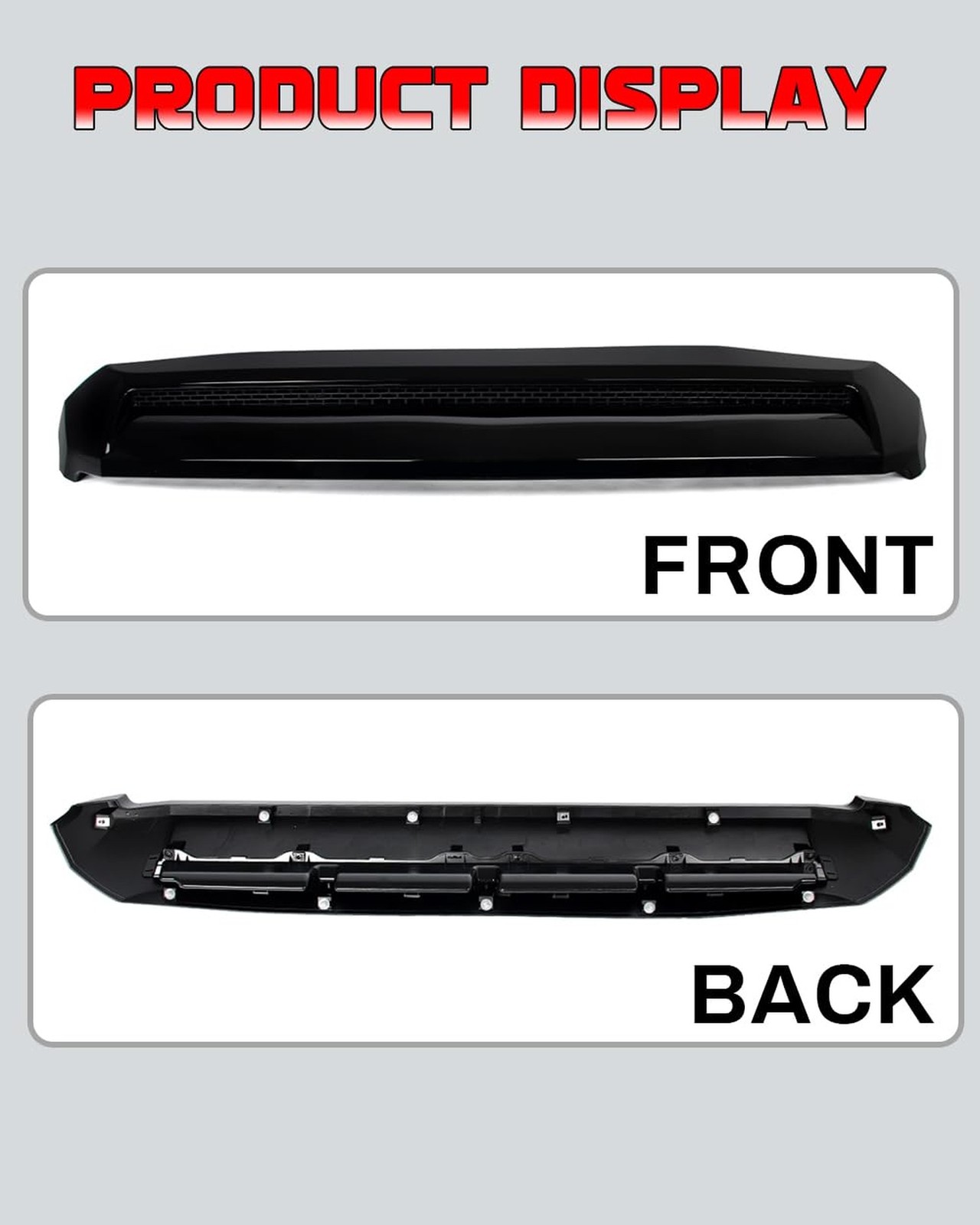 Hood Molding Compatible with 2014-2021 Toyota Tundra Hood Scoop Gloss Black F…