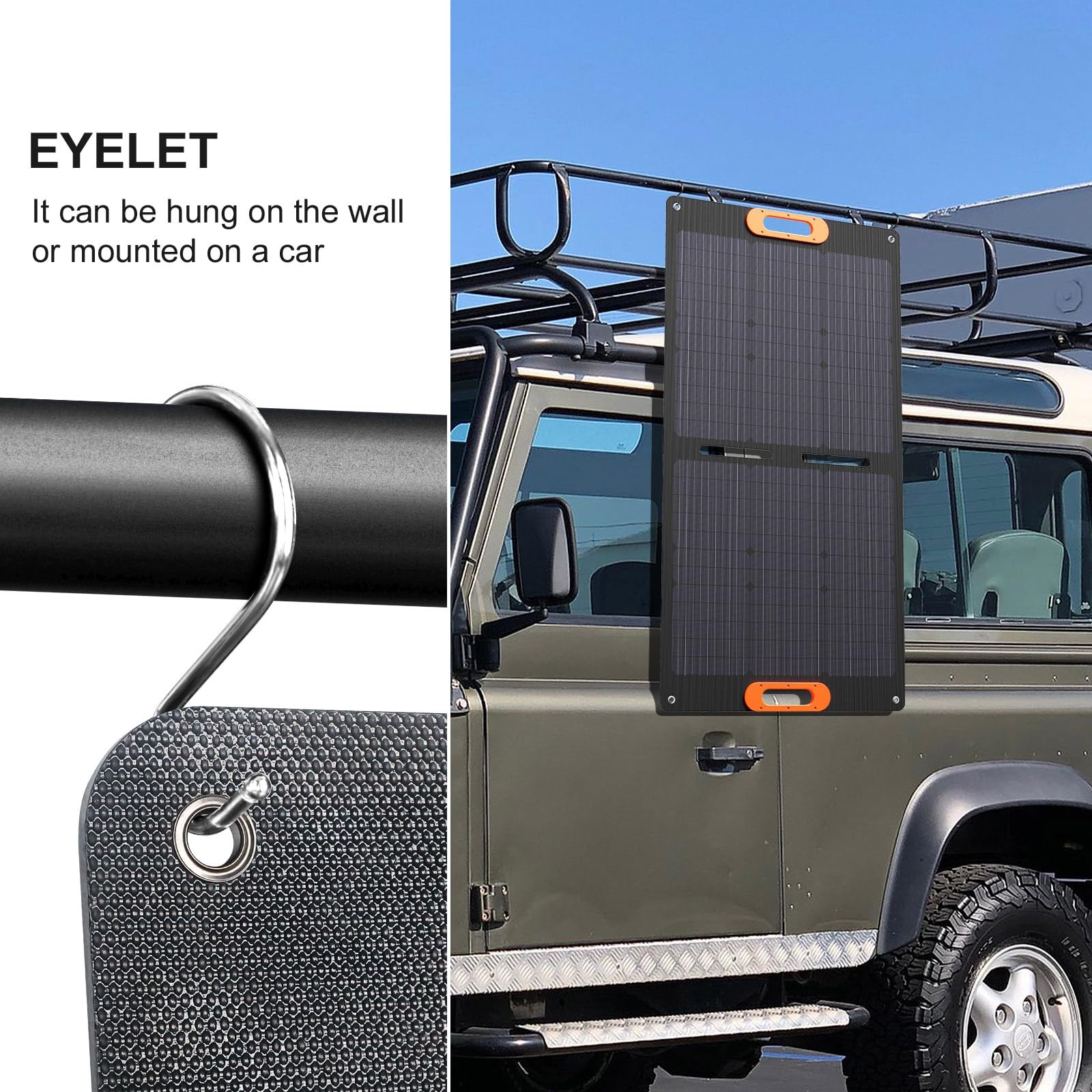 Solarapex 100W Portable Solar Panel, IP67 Waterproof ETFE OnePiece Lamination…