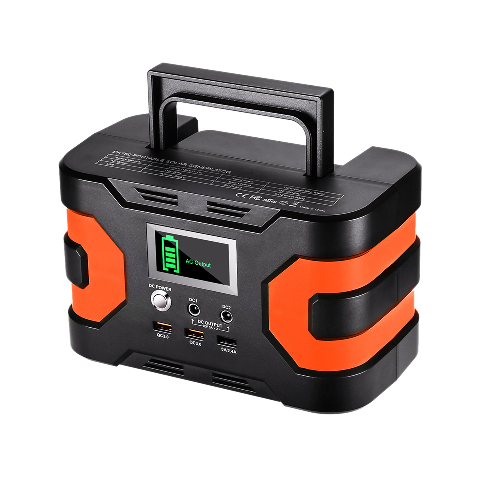 Flashfish 45000mAh/166Wh Portable Solar Generator Battery Power Station F6G7