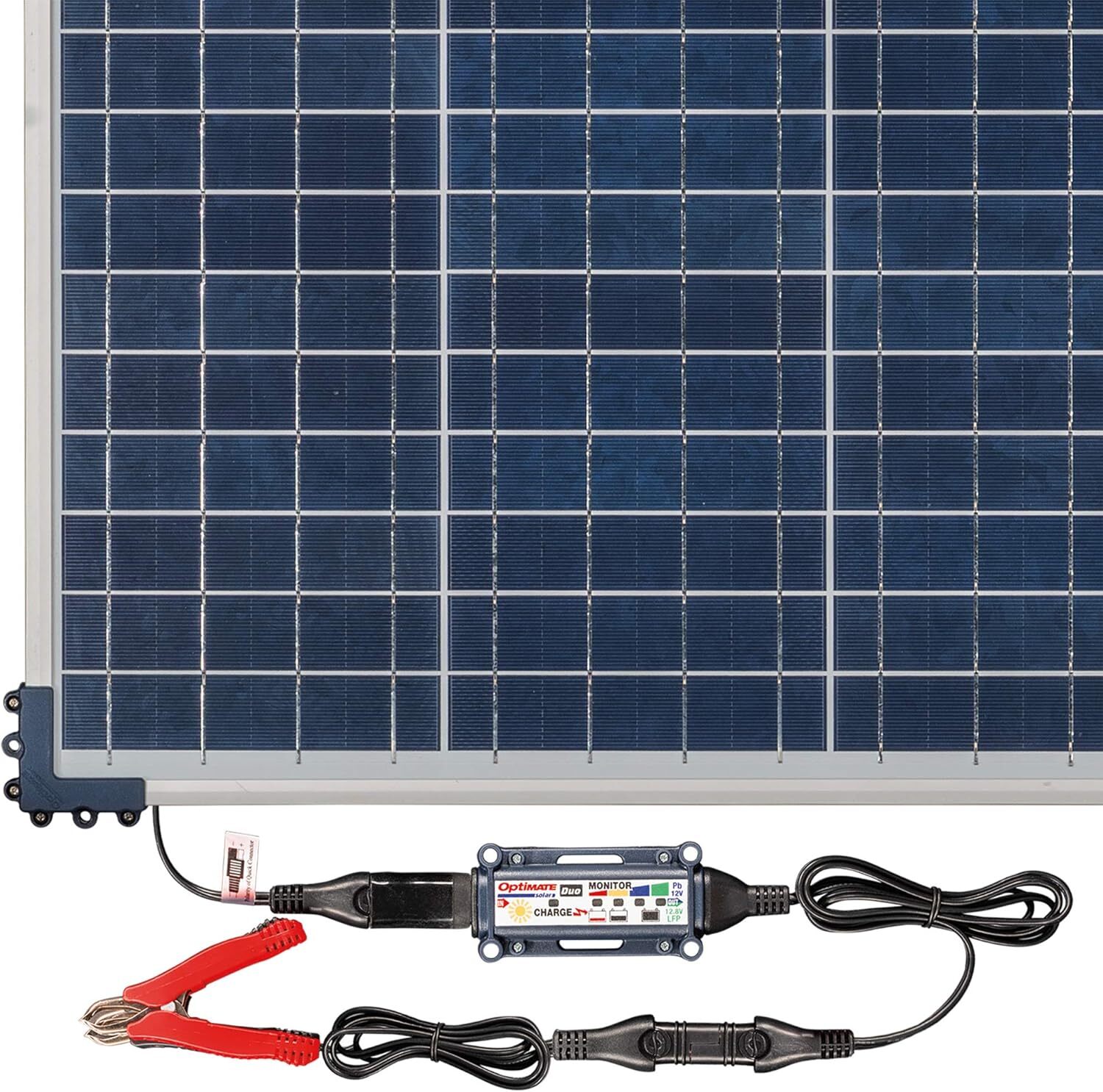 Tecmate Optimate Solar Duo + 40W Solar Panel, TM-522-D4, 6-Step 12V/12.8V 3.33A