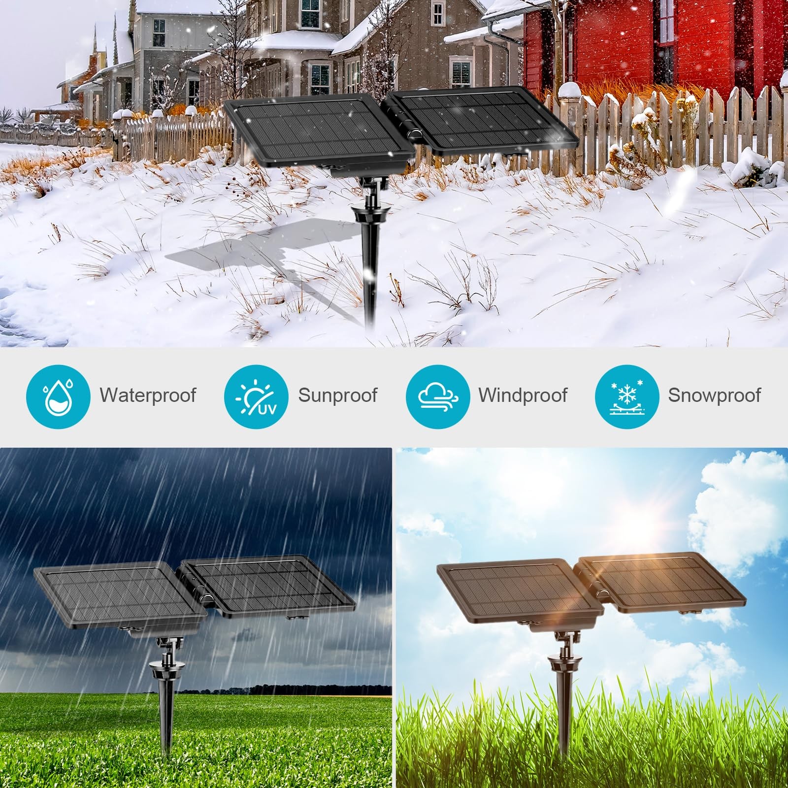 10w Portable Solar Charging Panel for Christmas Projector Light, Compatible w…