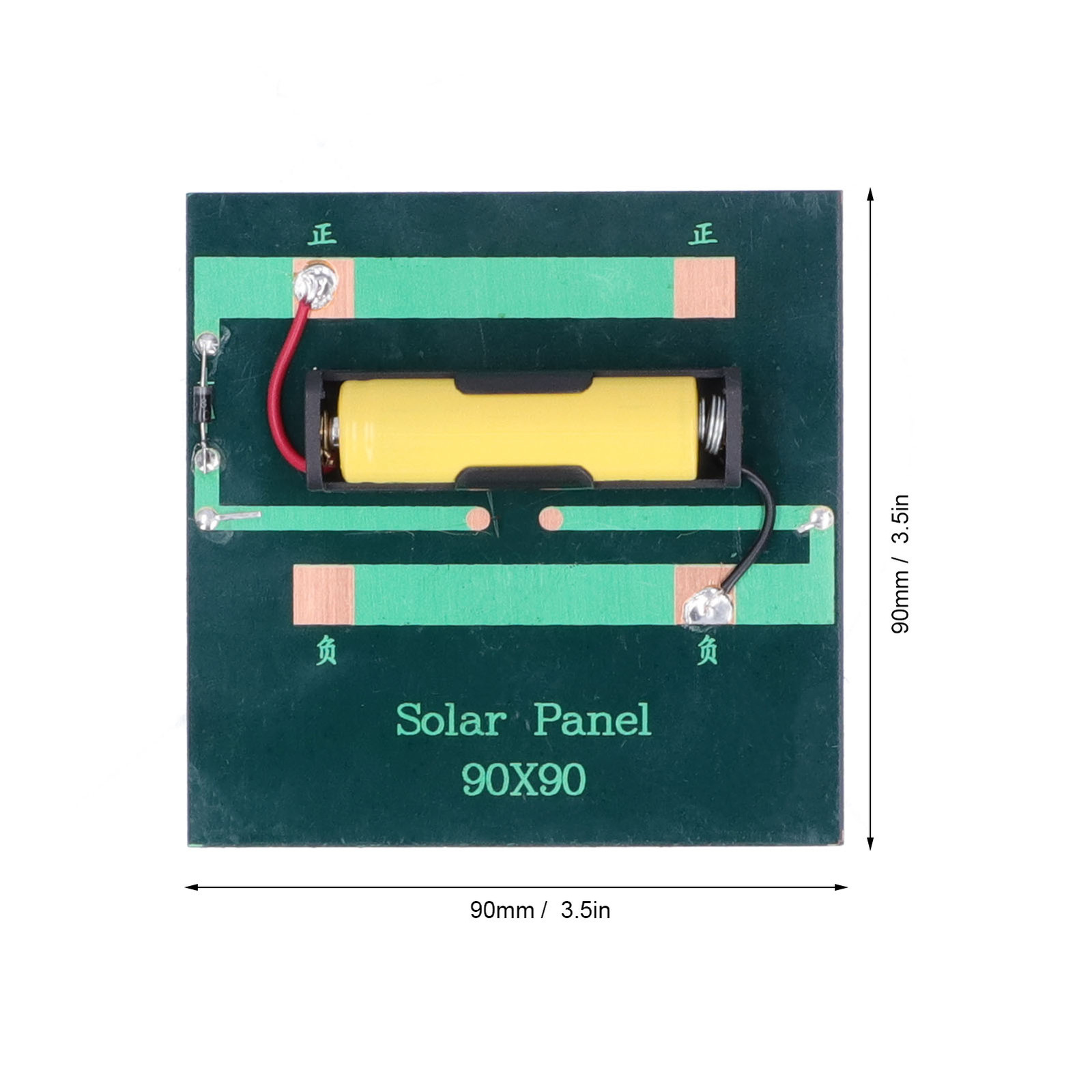 AUHX Solar Power Bank 1W Solar Charger For .2V AA Batteries Power Supply