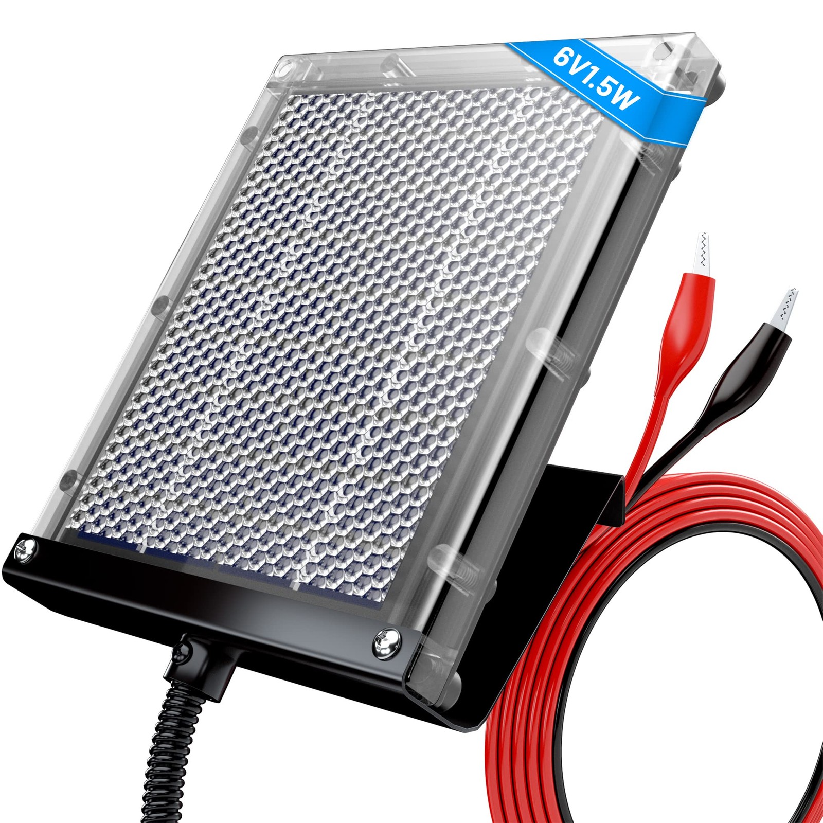 Powoxi 6V 1.5W Solar Panel To Recharge Deer Feeder Battery Waterproof
