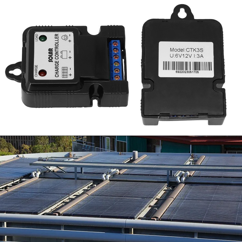 Rated Discharge Current 3A Solar Charger Controller for 6V12V Battery Charger
