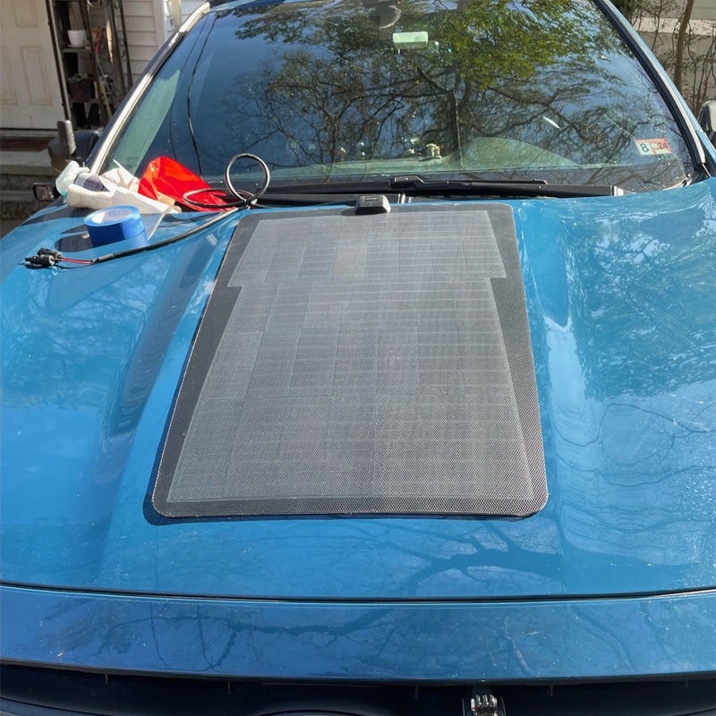 Lensun 65W 12V Hood Flexible Solar Panel for Subaru Outback 6th Gen Protect