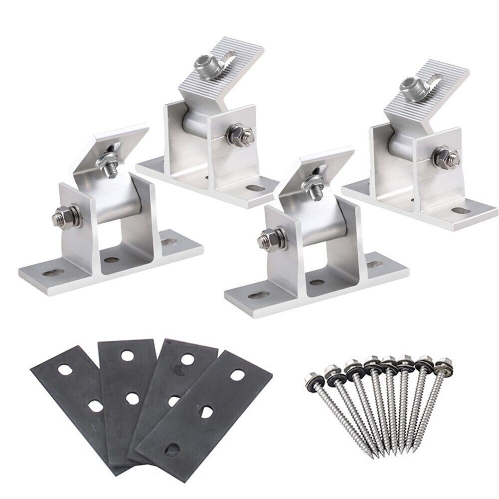 Solar Panel Foot Mount Adjustable Flexible Photovoltaic Bracket Rubber Pads