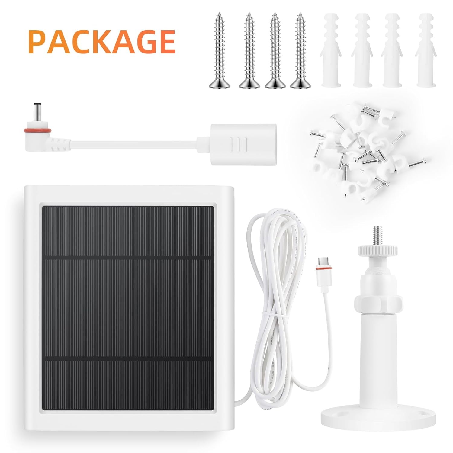 Solar Panel for Ring Camera 4W Solar Charger Spotlight Stick Up Battery