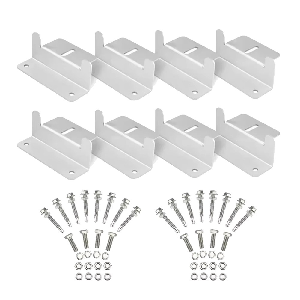 8PCS Solar Panel Mounting Bracket Kits Roof Z- Bracket Photovoltaic Panel7571