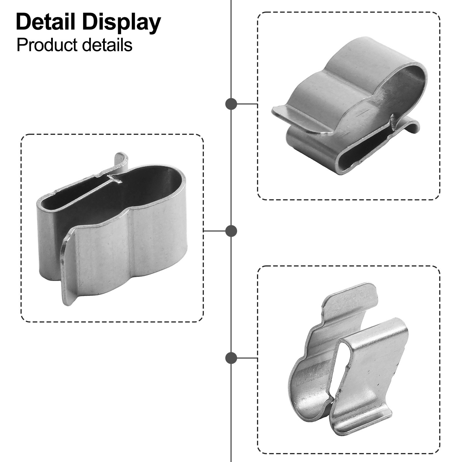 Space-saving Home Use Office Use Stainless Steel Cable Clips Abundant Quantity