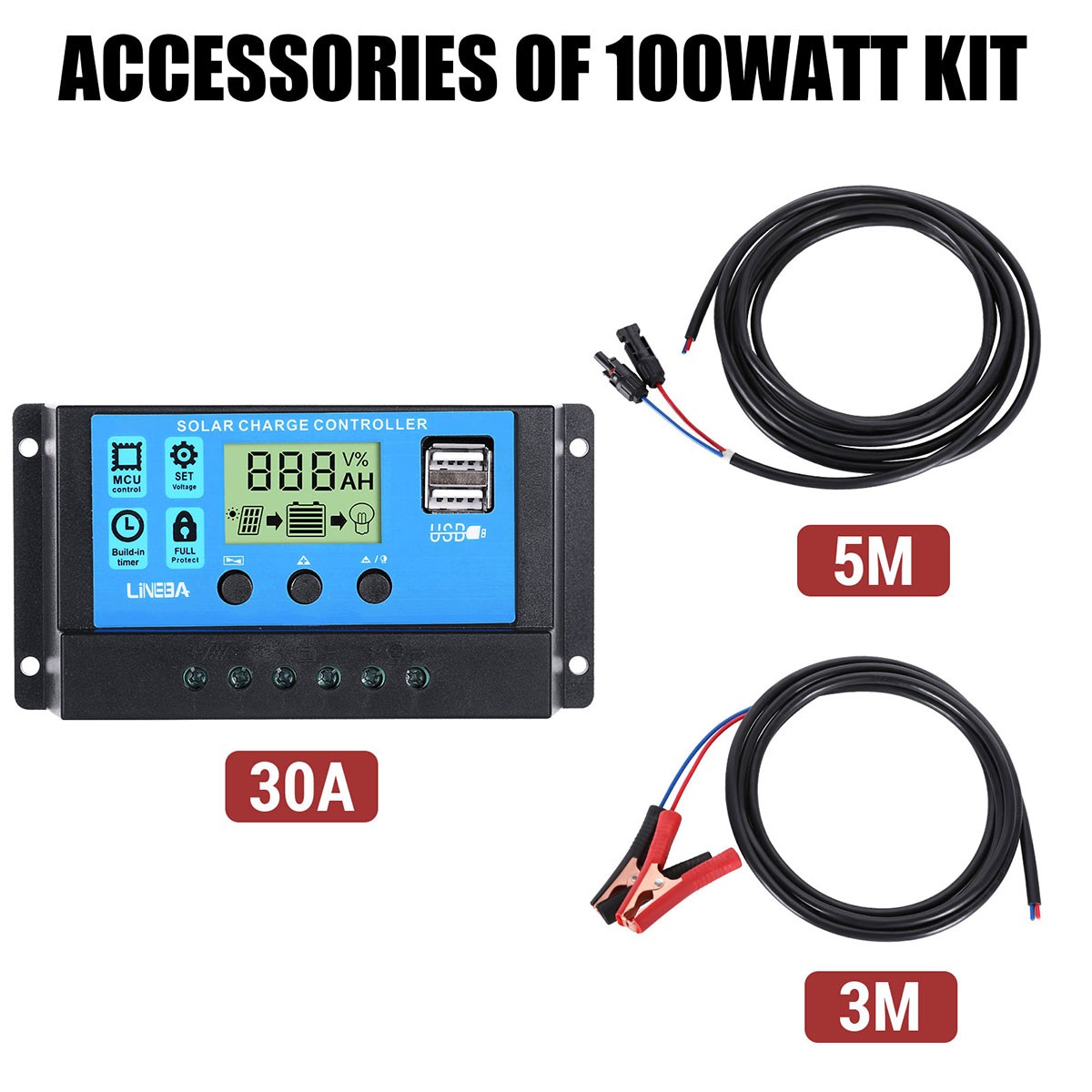Complete 5000W Inverter with Solar Panel Controller Off Grid For Home Camper RV