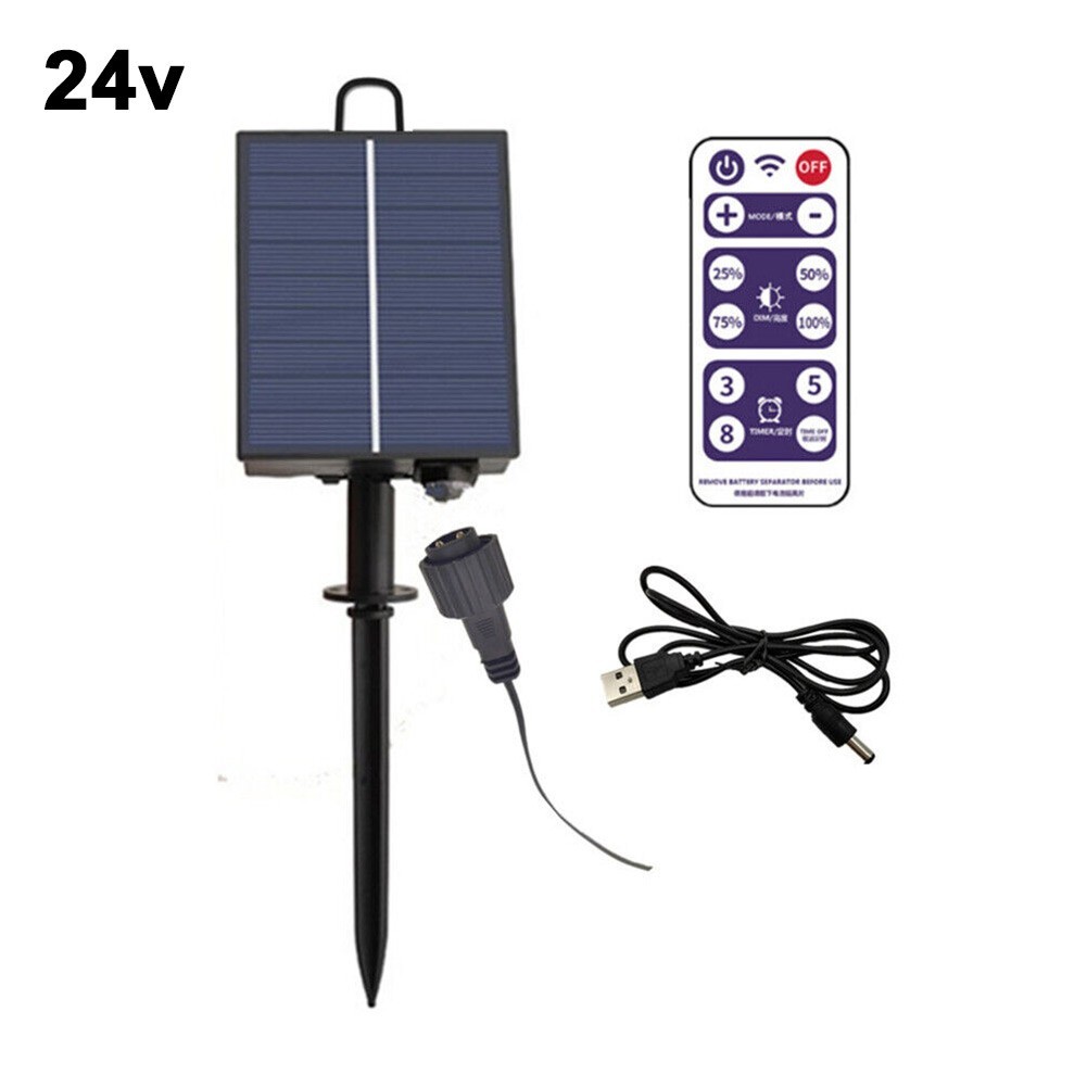 Solar Battery Box with LED String Lamp Panel Controller for Decorating