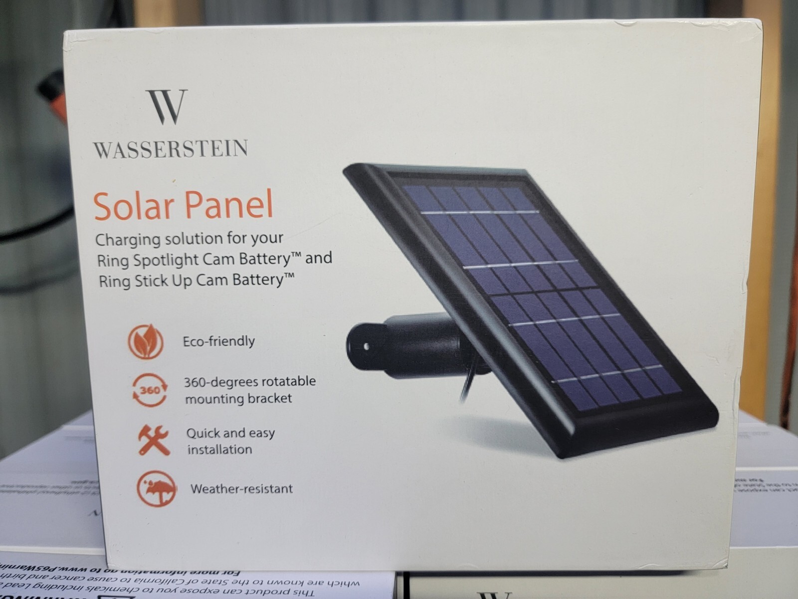 WHOLESALE 47 UNITS—Wasserstein RING SPOT Solar Panel – White