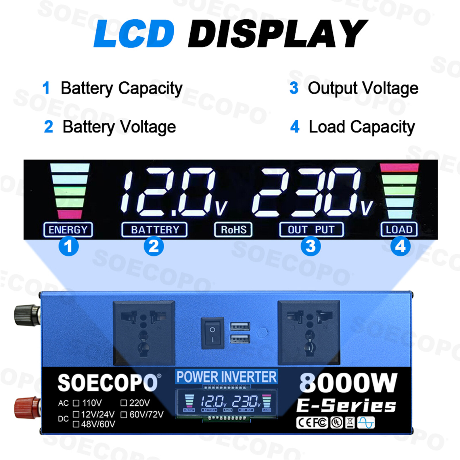 8000w 110v Solar Full Kit Inverter 300W Solar Panel Home 100A Controller