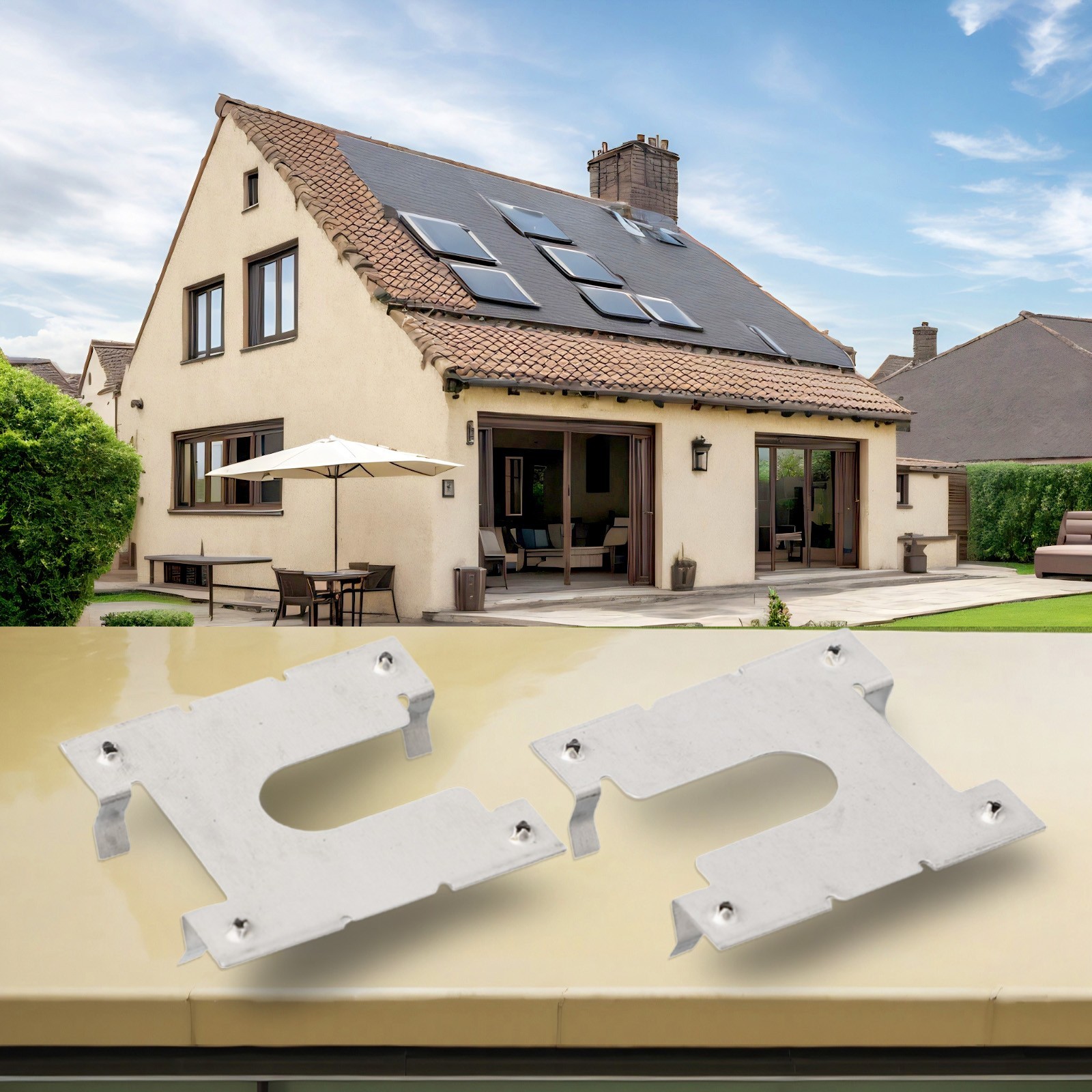 Stainless Steel 20pcs Solar Grounding Clip for PV Panel Grounding and Safety