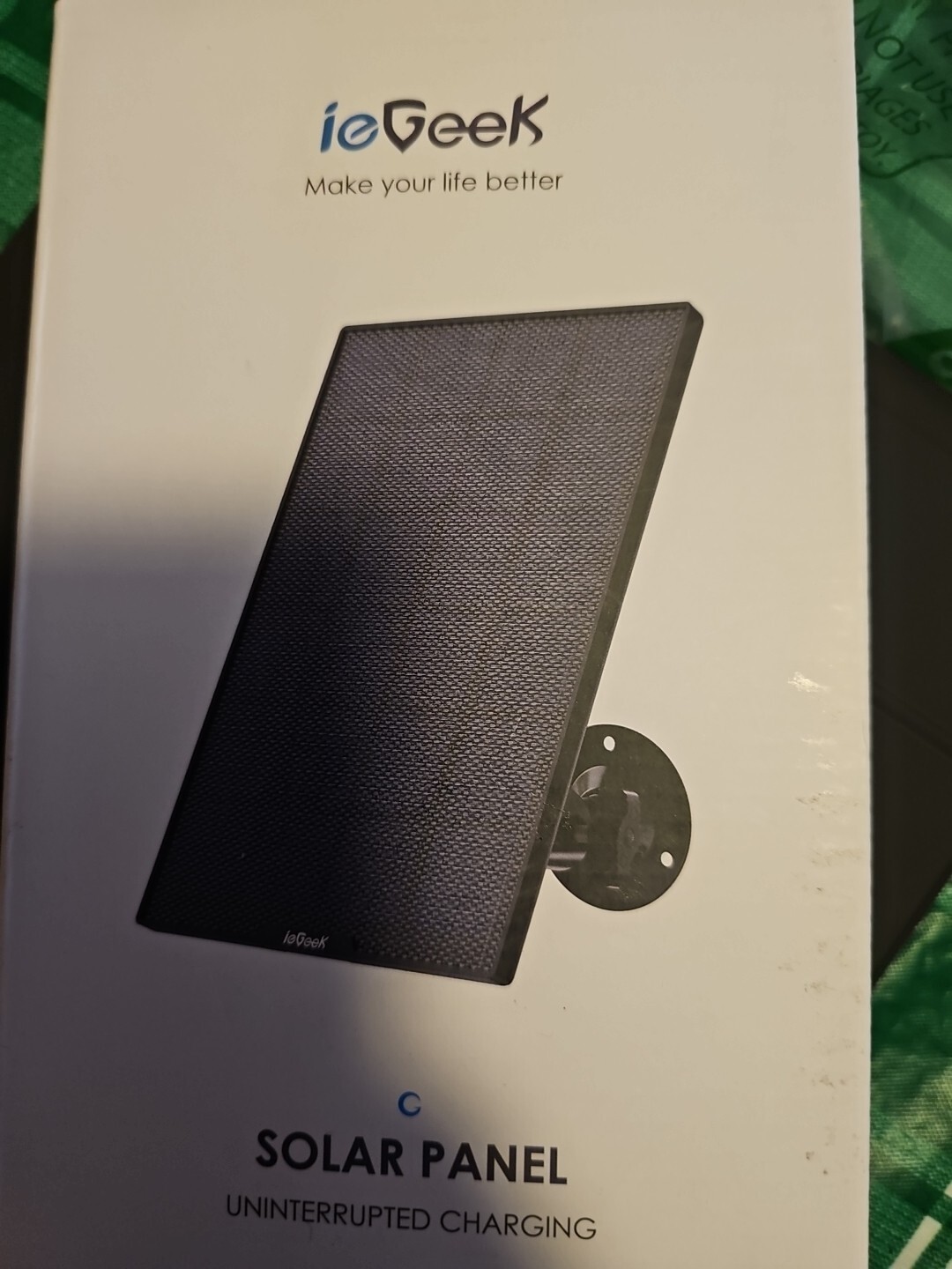 ieGeek Type-C Solar Panel Supply for Outdoor Battery Security Camera Home CCTV