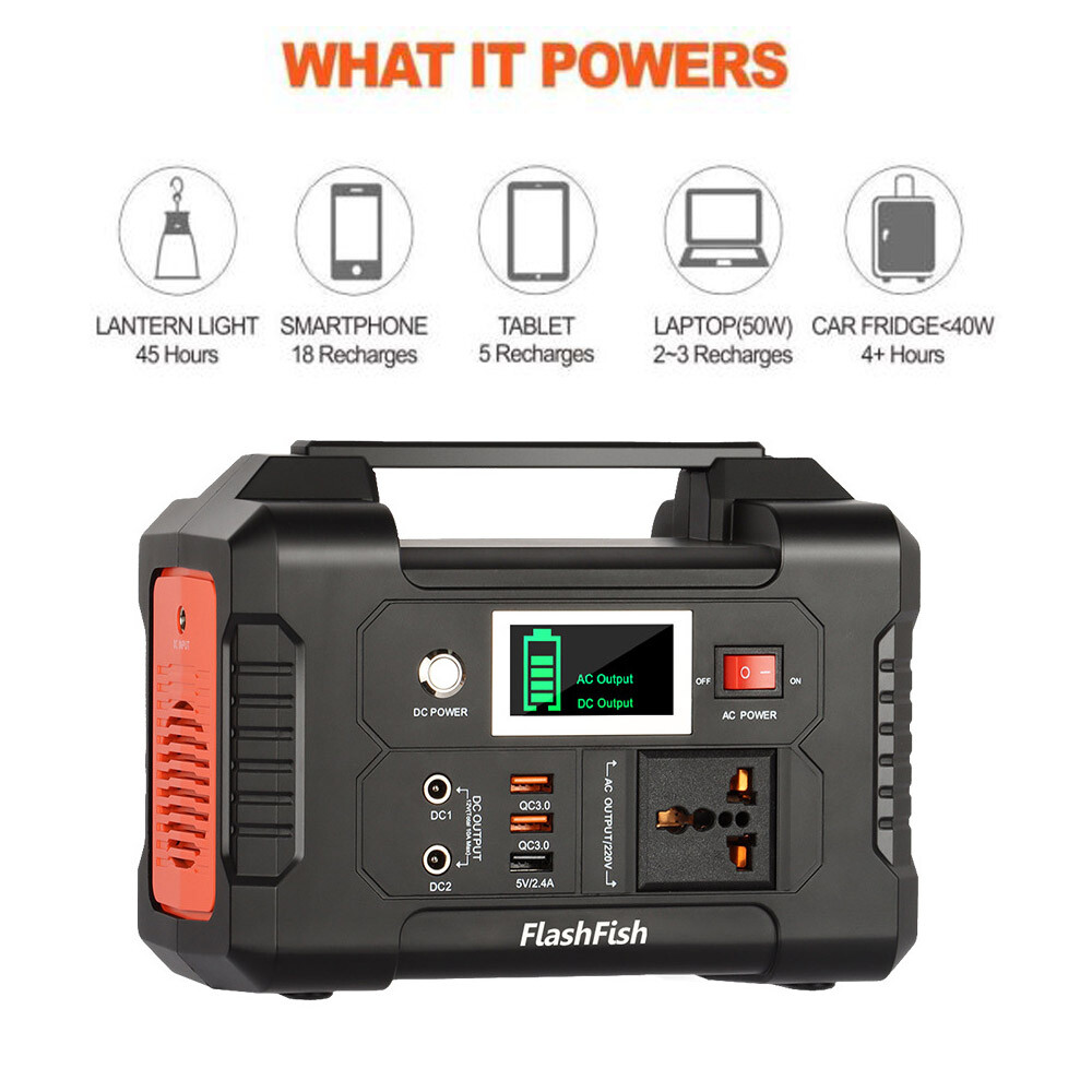 200W Portable Power Station Portable Generator Emergency Power Supply 110V