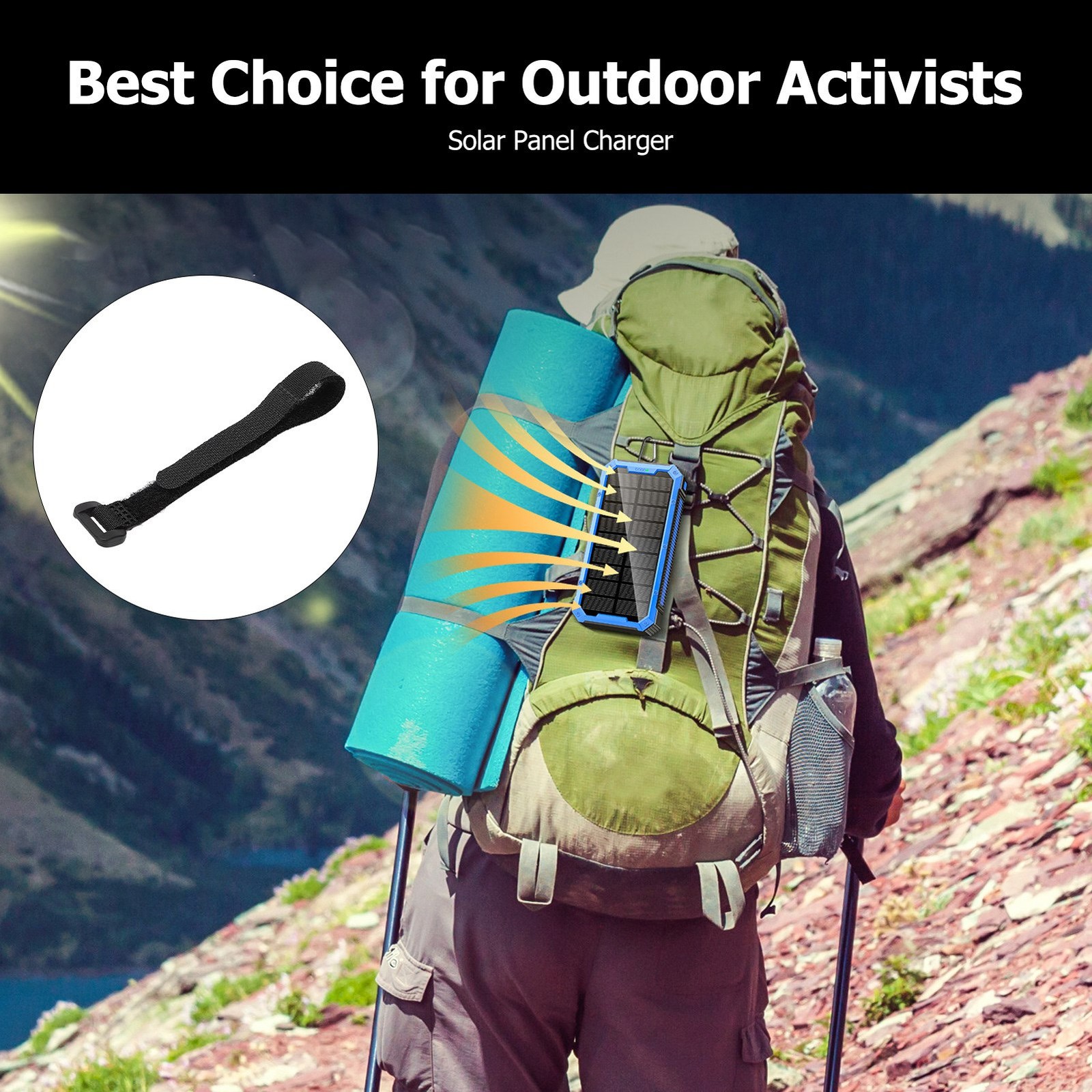 High Capacity Solar Power Bank With Wireless Charging For Outdoor Use