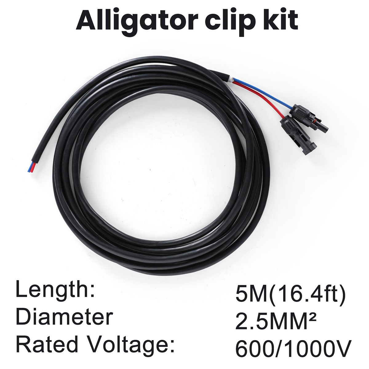 LINEBA 5M/16.4FT Solar Panel Connector MC4 Extension Cable Durable & Waterproof