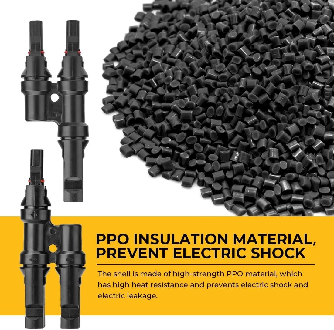Solar Y Branch Connectors 2 Pairs Waterproof