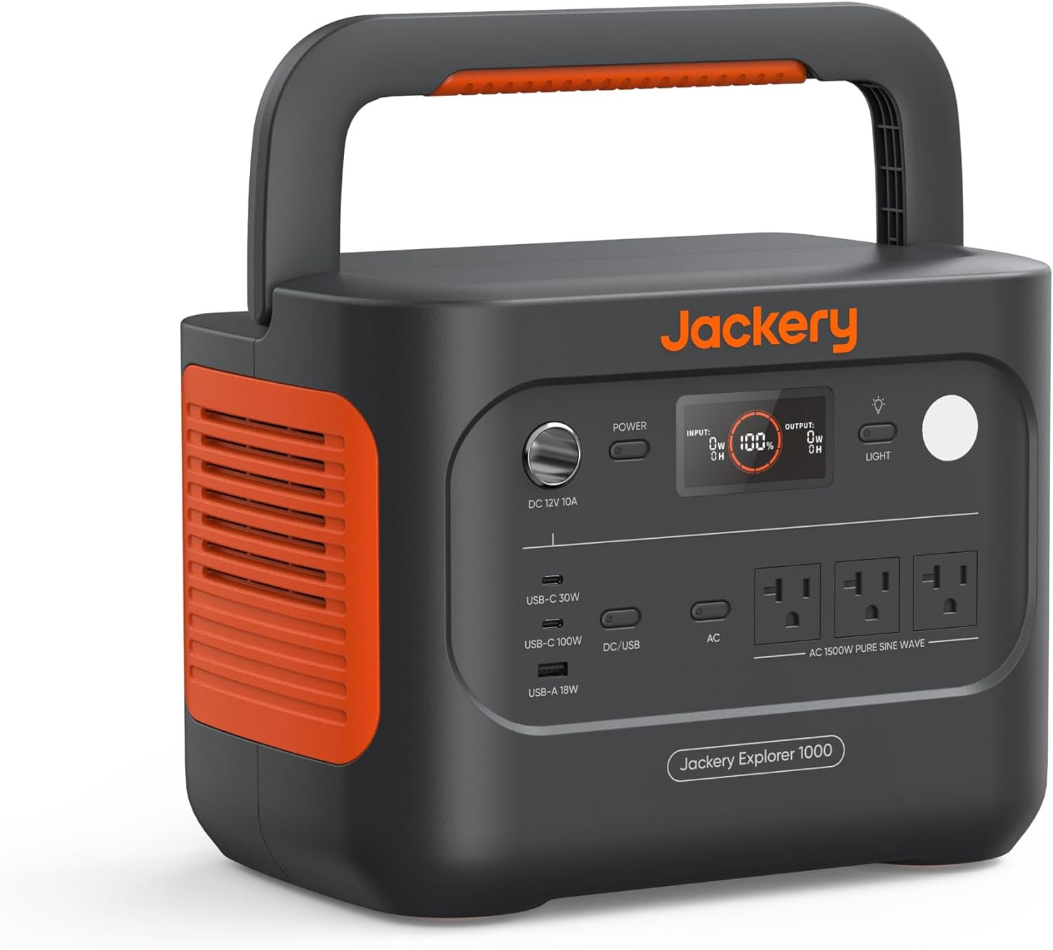 Jackery Explorer 1000 V2 Portable Power Station,1070Wh Lifepo4 Battery,1500W AC/