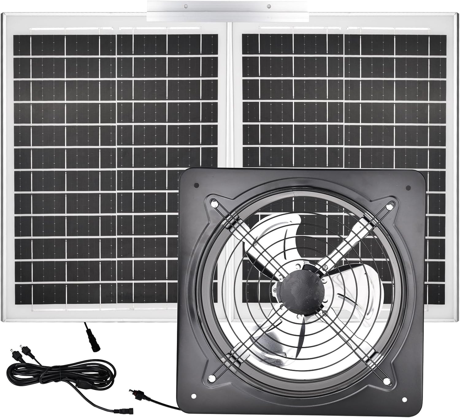 40W Solar Attic Fan Kit – 25W DC Powered Roof Vent for Greenhouses & Coops
