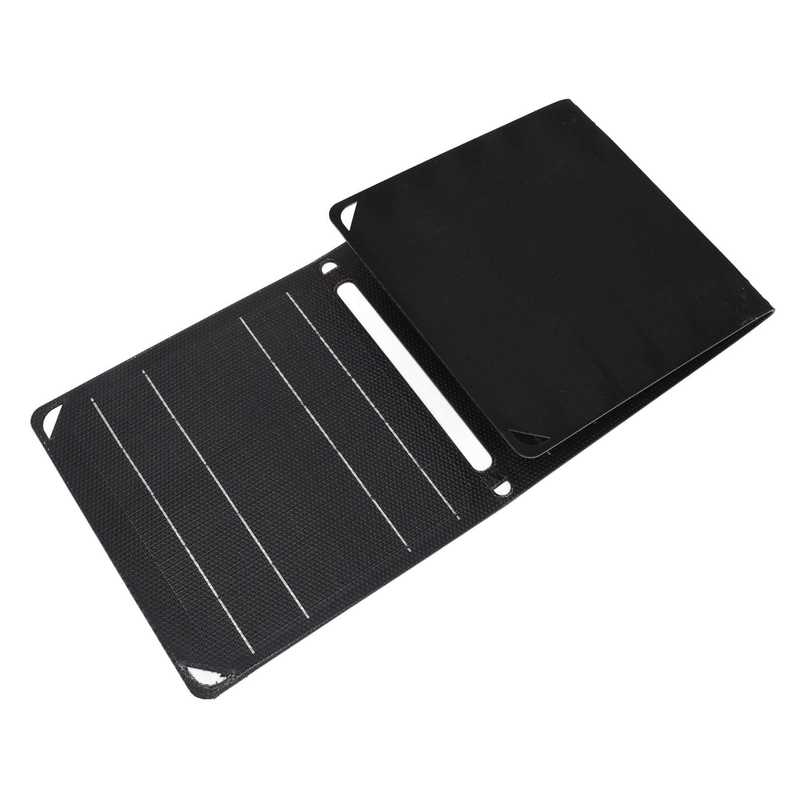 21W Portable Solar Panel Foldable Dual USB Charger For Phone Power Station Black