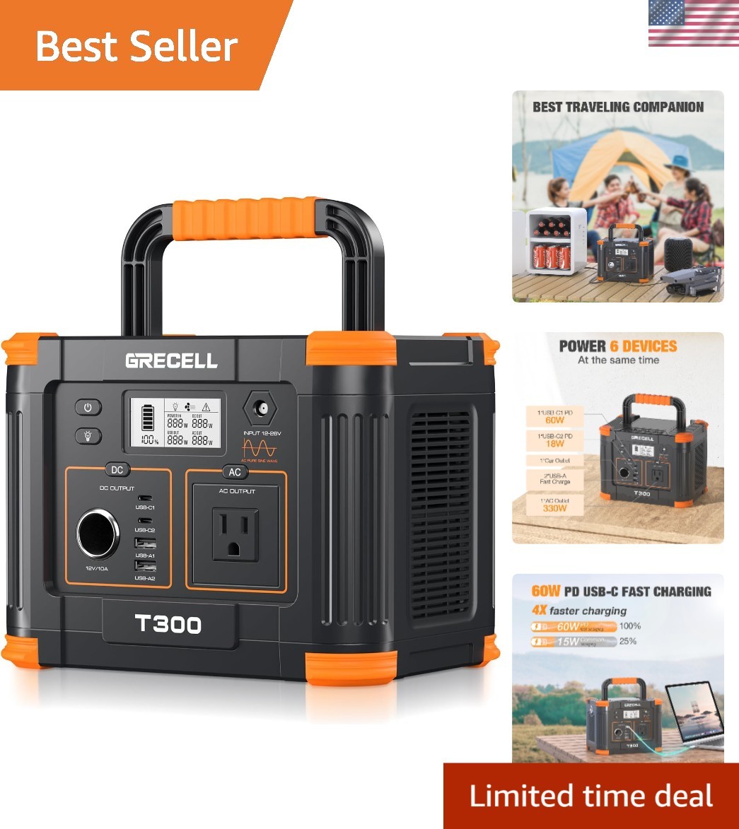 230.88Wh Solar Generator with 60W USB-C PD Output – Perfect for Home Blackouts