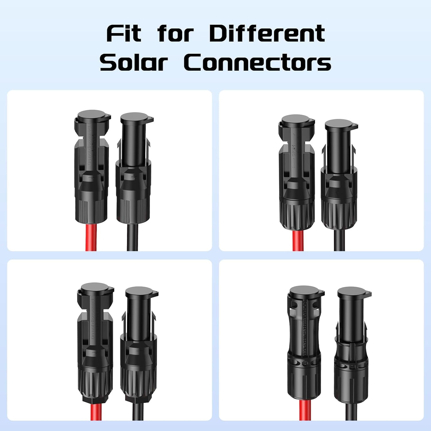 12 Pairs Solar Connector Caps, IP68 Solar Panel Connectors Caps Weather Resistan