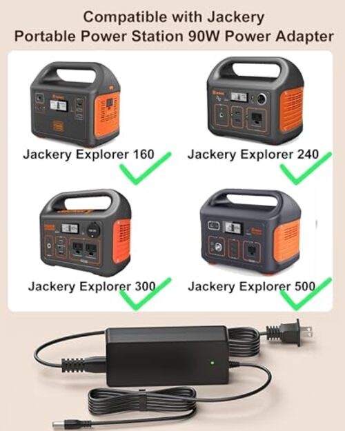 Jackery Charger 24V 90W AC Adapter for Jackery Portable Power