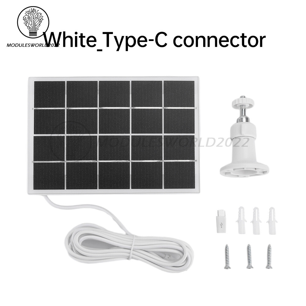 8W 5V Microcrystal Solar Panel + Mounting Bracket For Security Camera Water Pump