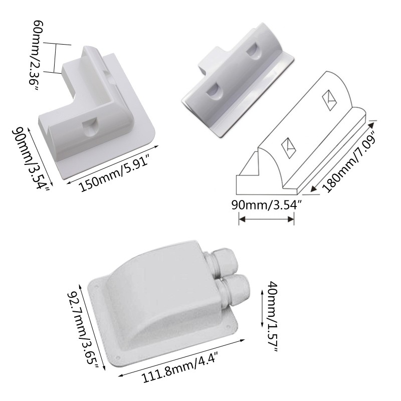 7pcs Solar Panel Mounting Bracket Plastic Roof Mount Corner Bracket Drill-Free