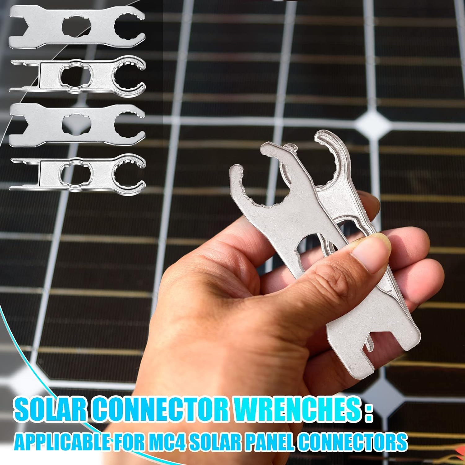 6 Pcs Solar Panel Connector Tool Solar Metal Spanner Wrench Solar PV Disconnect
