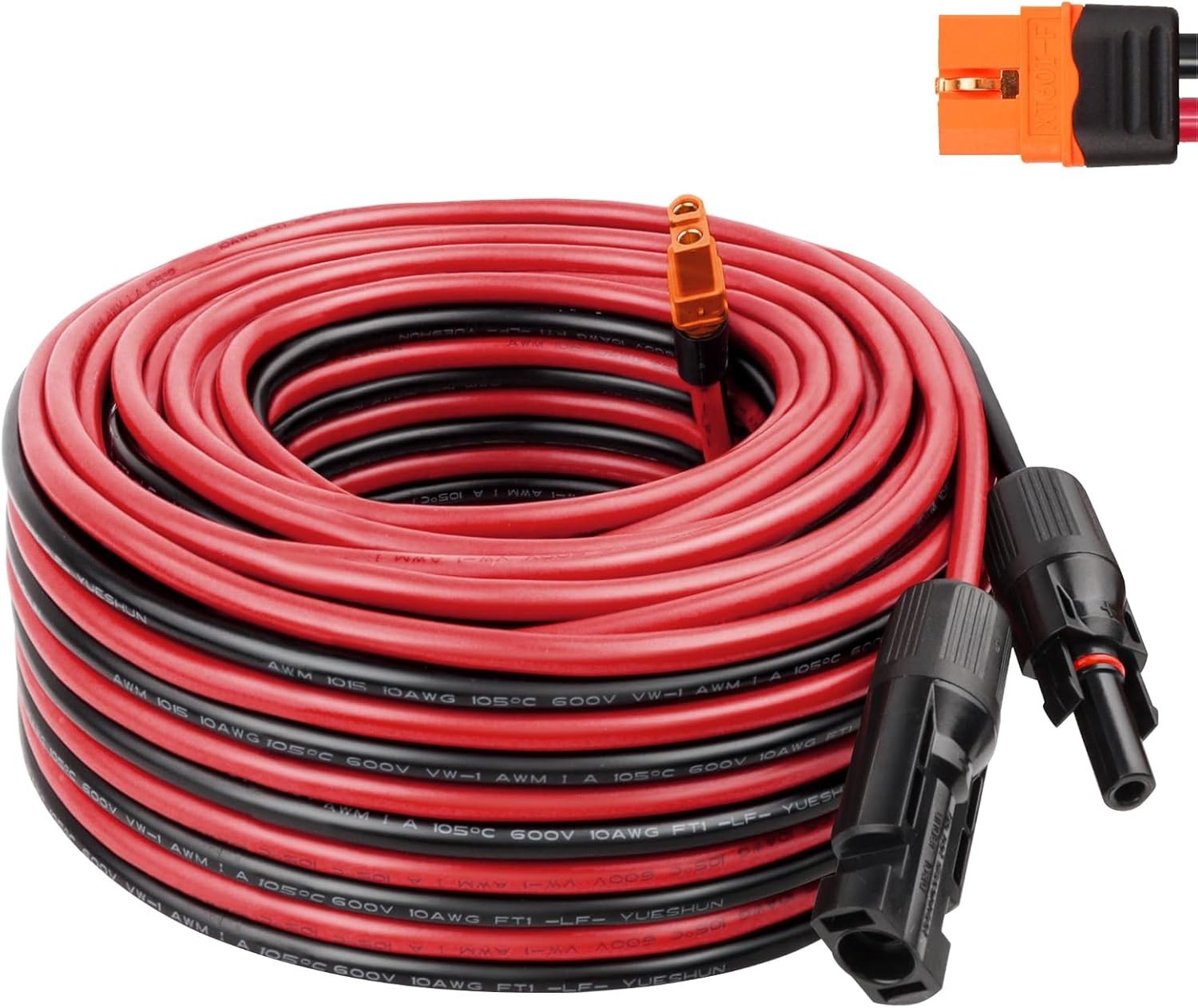10AWG Solar to XT60i Cable 50FT – Low Loss