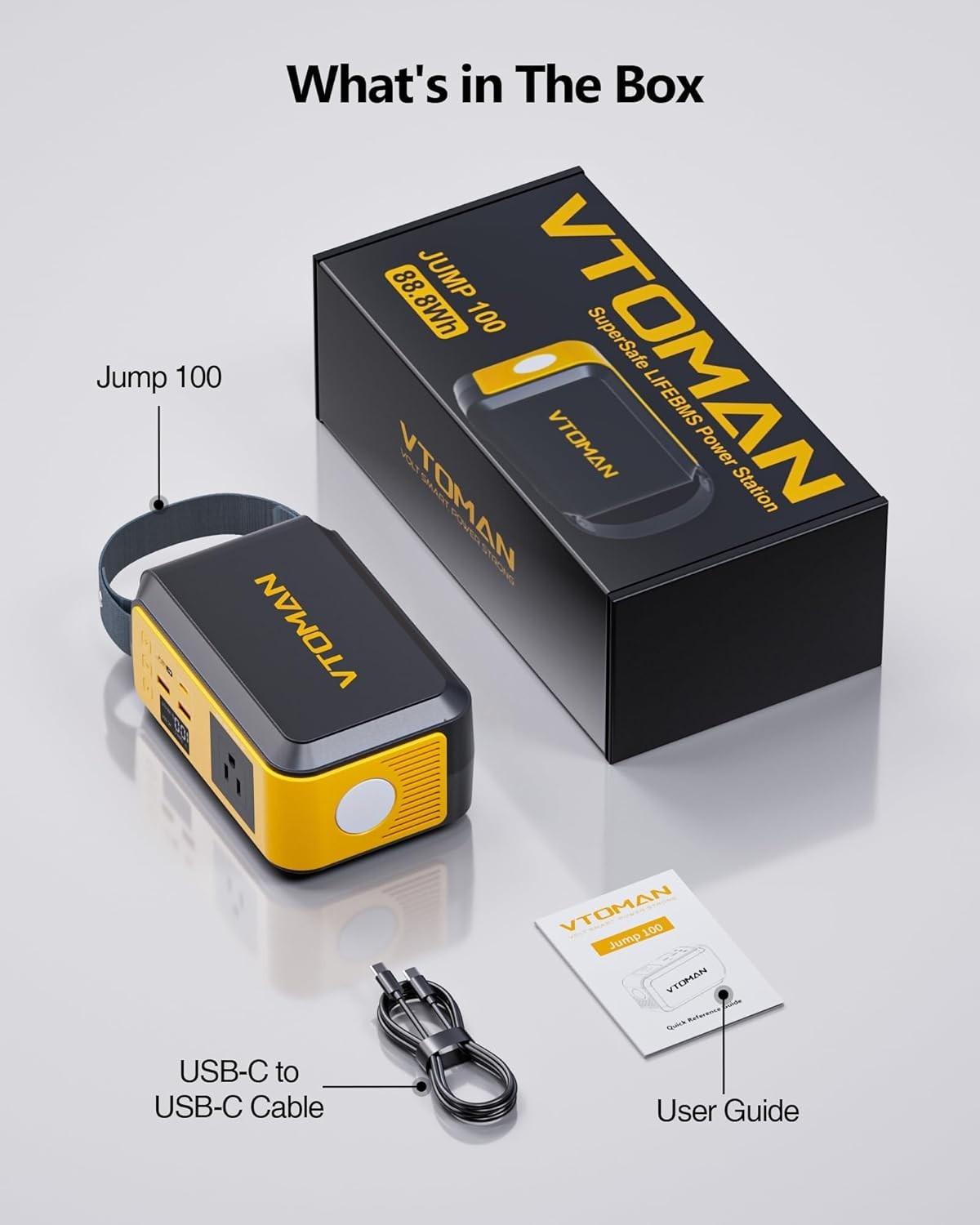 Lightweight Jump 100 Power Station with Quick 65W PD Charging for Adventures