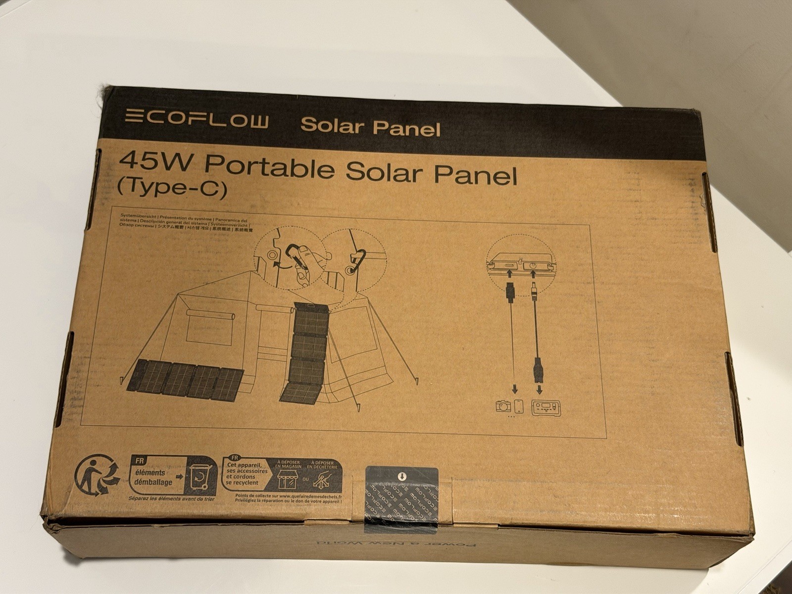 Ecoflow 45 Watt Portable Solar Panel (Type-C) New in Box