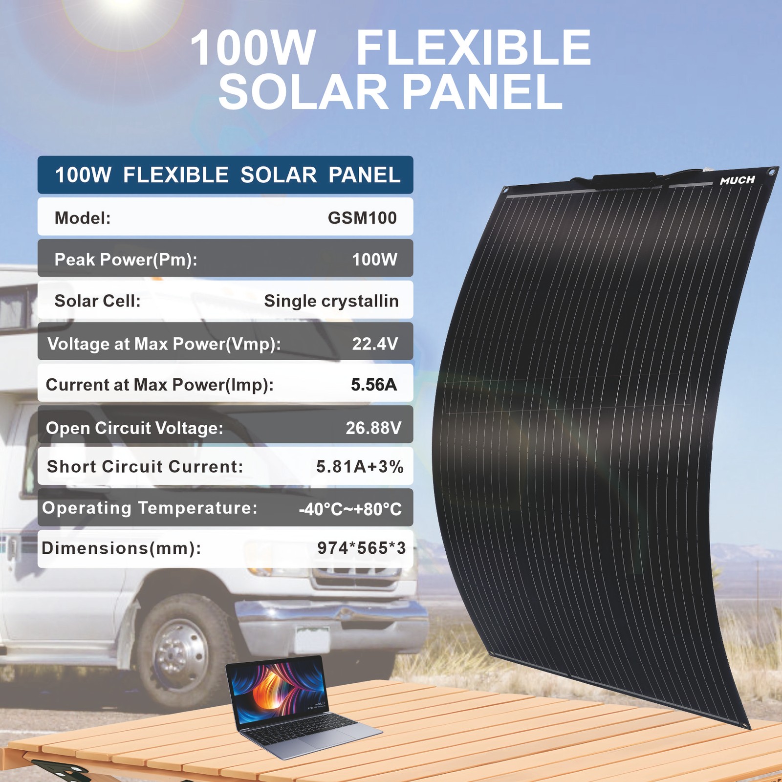 400W Monocrystalline Solar Panel Full Set for RV Home Boat Camping Off Grid New