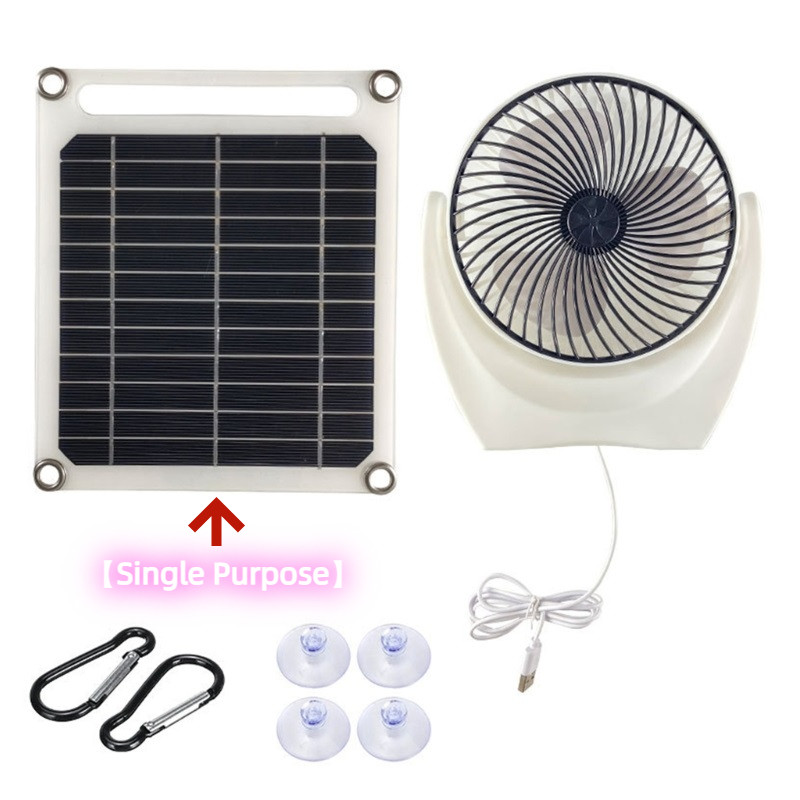 New Portable Solar Panel Multipurpose Solar Powered Fan Outdoor 6W Solar Charger