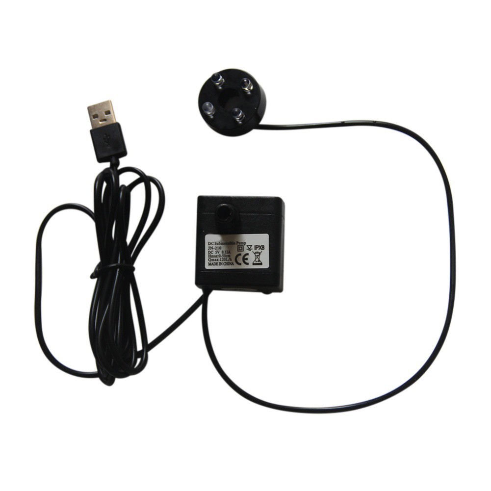 Solar Fountain Pump 5W for Garden Pond Bird Bath with USB Output Connector