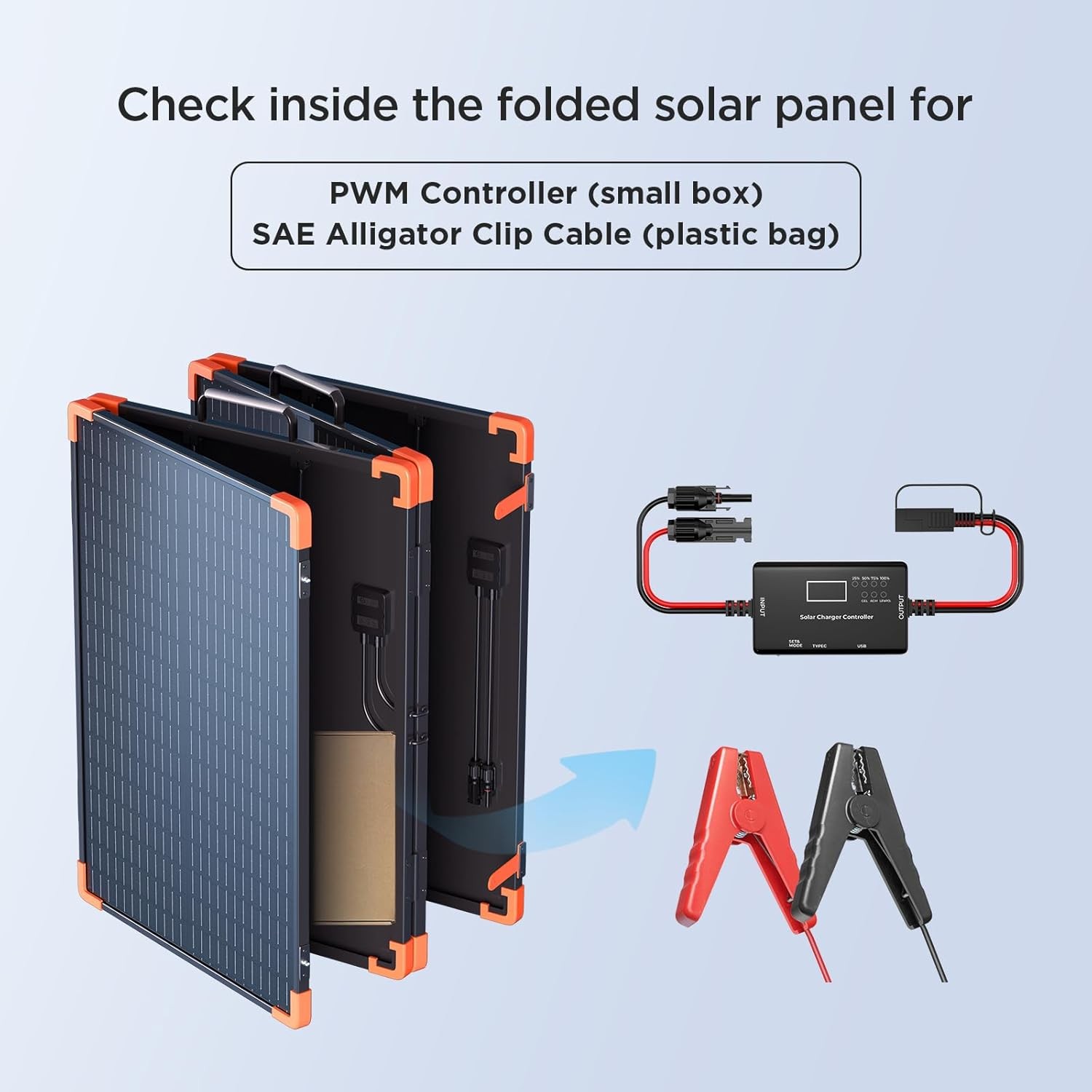 200 watt Portable Solar Panel with 20A PWM Controller,RV Essentials,19V Foldable