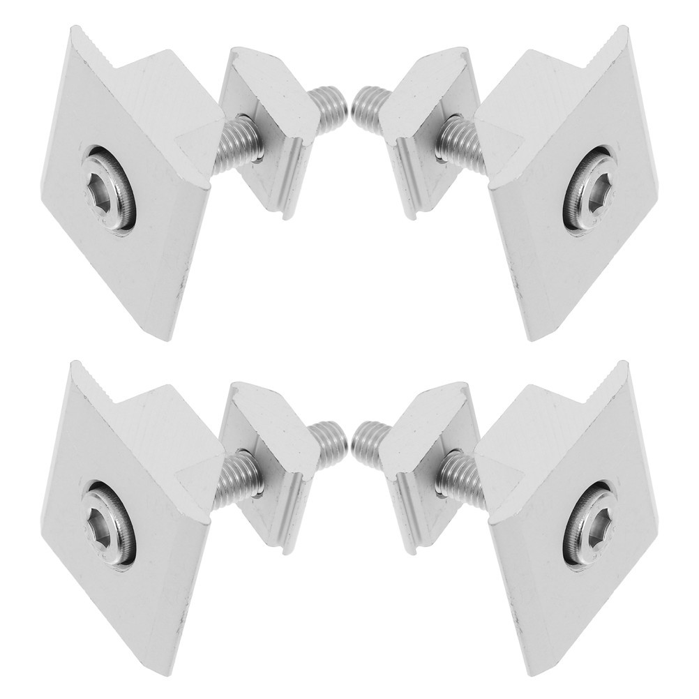 4 Pcs Solar Panel Vertical Clamp No Drill Mounts Rv Cylindrical Head Screw