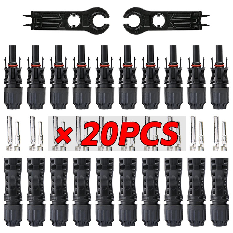 Panel Connector 1500V 30A PPO/PPE Stecker Kit PV Branch Crimping Pliers Tools
