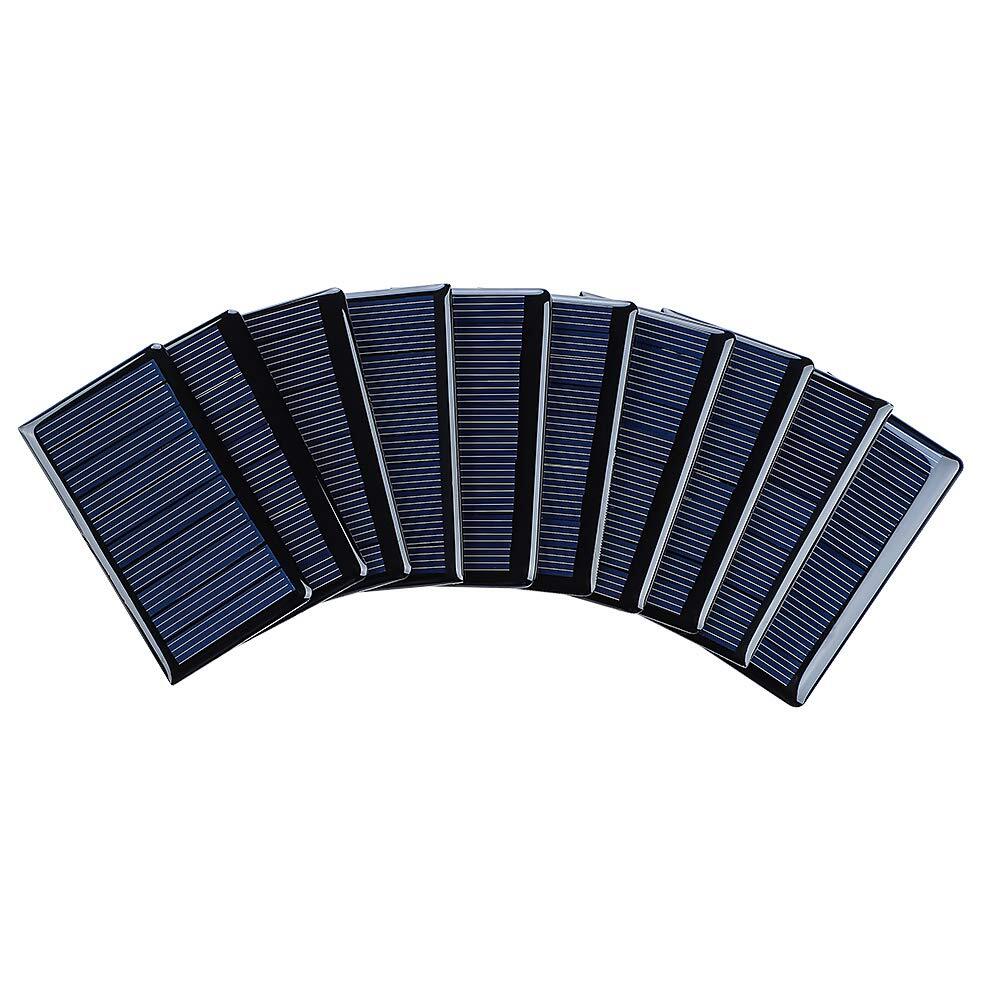 10 Pcs 5V 60mA Solar Panel Polycrystalline Solar Cells for Solar Battery Charger
