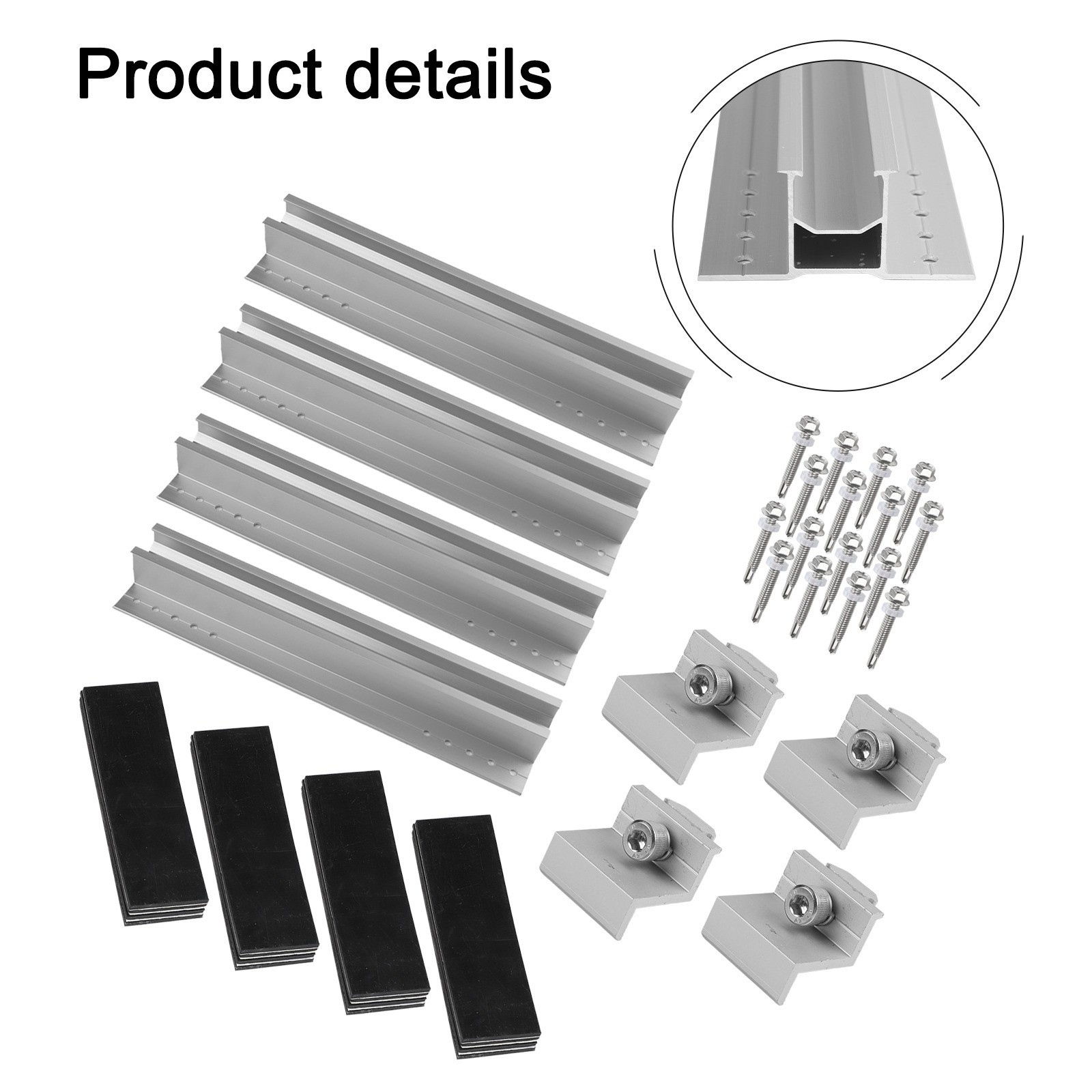 Rail Panel Accessories Home Replacement Accessories Dustproof Silver Solar